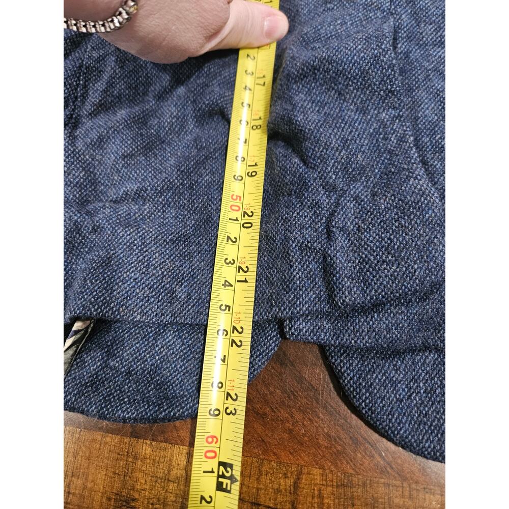 Piazza Sempione Italian 98% Cashmere Knit Blazer Jacket Blue US 4 - Picture 7 of 7